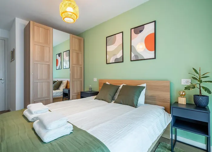 Apartament The Evergreen 1br With Parking, Netflix - Romexpo, Piața Presei, Expoziției